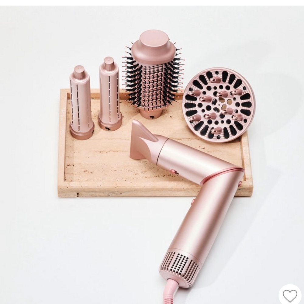 Pink Hair Styling Tool Set AeroStyler Compare To Dyson Airwrap NEW IN BOX 5 Pc